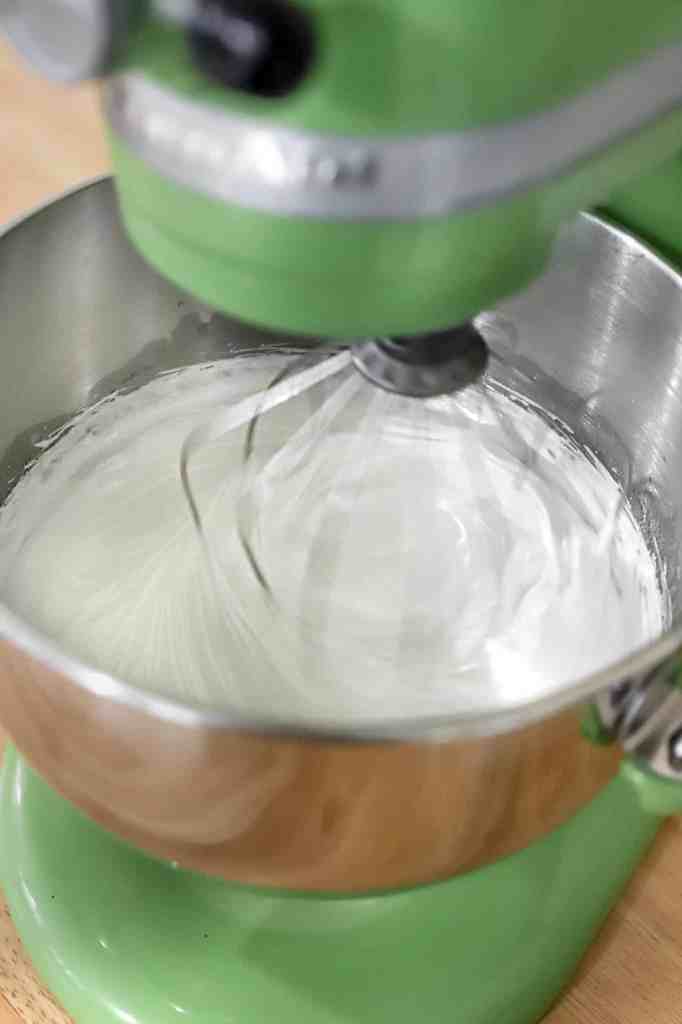 To make meringue you have to whip it on high speed